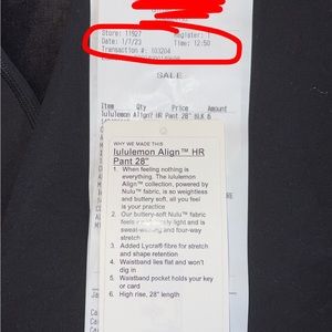 Lululemon Align HR Pant 28”